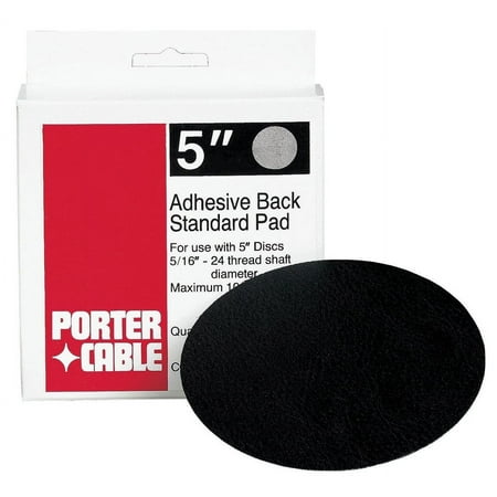 UPC: 0039404108968 | Porter Cable Random Orbit Sander Adhesive-Back Standard Pad  5 in dia  5/16 in-24 Thread Shaft – 1 EA (593-13700)