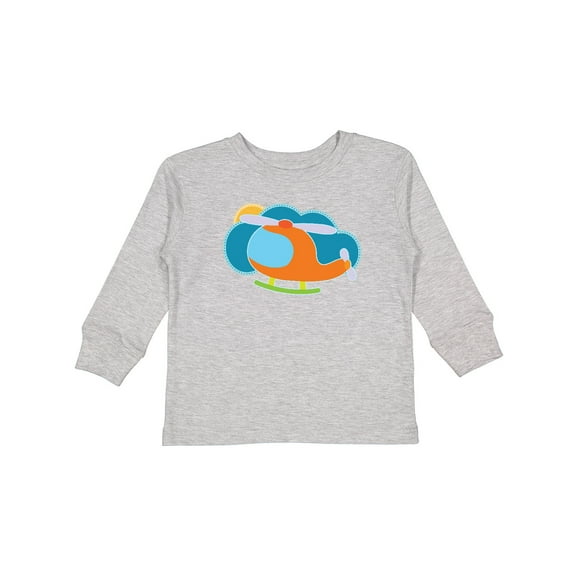 Inktastic Helicopter for Boys Boys Long Sleeve Toddler T-Shirt