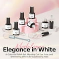 thumbnail image 6 of modelones White Gel Nail Polish, 6 Colors Milky White Cat Eye Gel Polish Set with Magnet Nude Jelly Soak Off Nail Kit Manicure DIY Nail Art Salon Home Gift, 6 of 7