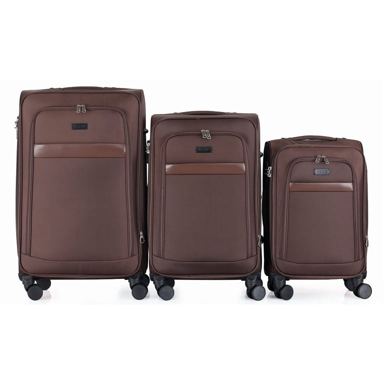 IZOD Soft Shell Expandable Spinner Luggage Set with Combo Lock, 3