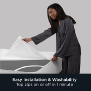 AllerEase Platinum Mattress Cover Protector, King- ZipOff Top, Waterproof, Allergen