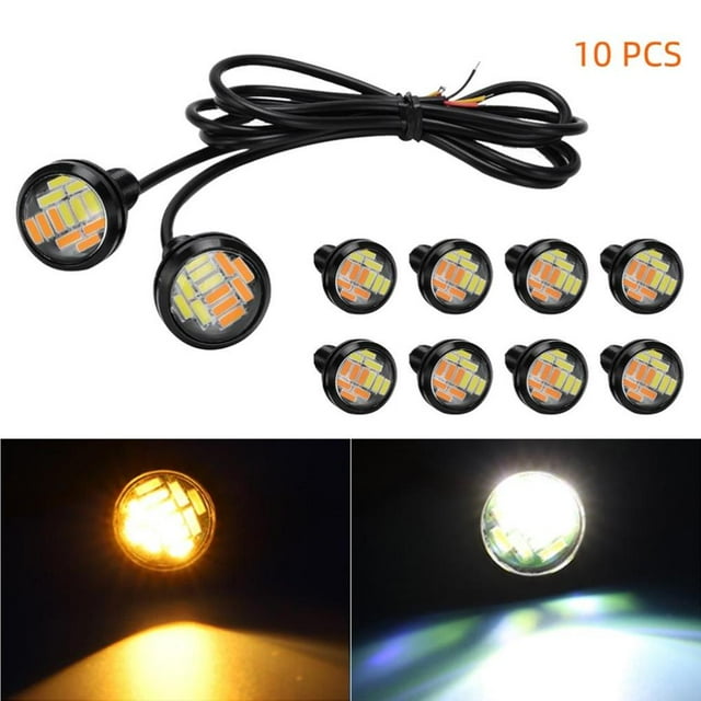 Riwesomey Lámpara LED Eagle Eye Lámparas diurnas de baja potencia Luces de marcha atrás impermeables para automóviles Bombillas para automóviles No.2 Riwesomey VI012224-02