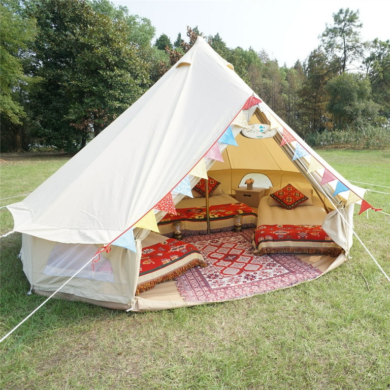 Latourreg 4M Bell Tent, Waterproof Cotton Canvas, Outdoor Latourreg 4M Bell Tent, Waterproof Cotton Canvas, Outdoor