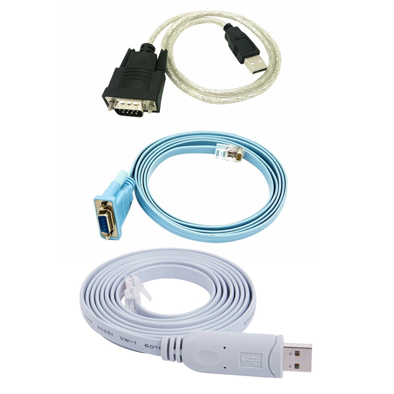2Set USB to RJ45 for USB Console Cable with RJ45 Network Cable Serial Cable Rj45 to DB9 and