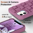 thumbnail image 5 of Compatible with iPhone 11 Case Cute 3D Weave Grid Design for Women Girls Soft TPU Silicone Phone Case Raised Bumper Corners Full Protective Case Cover for iPhone 11 6.1 inch (Purple), 5 of 13