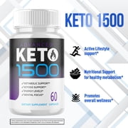 (2 Pack) Keto 1500 - Pills for Weight Loss - Energy Boosting Supplements for Weight Management - Advanced Ketogenic Ketones - 120 Capsules