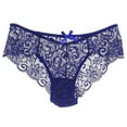 thumbnail image 2 of Lot de 2 (Bleu Foncé 1 Pcs et Vert 1 Pcs) Culottes pour Femmes Grande Taille Multipack Culottes pour Femmes Dentelle Culottes de Randonnée pour Femmes Culottes à Découpe Taille Ajourée, 2 of 6