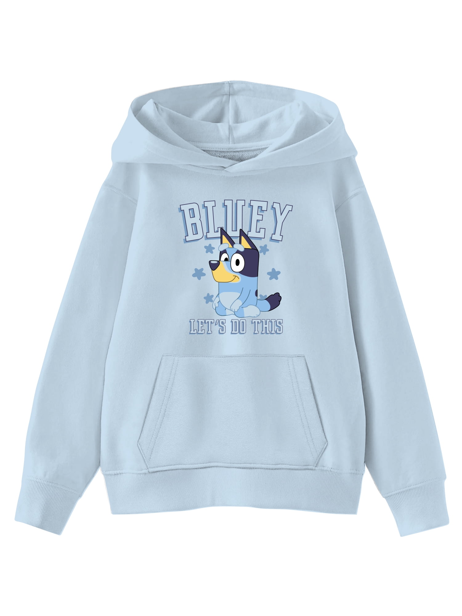 Bluey Kids Graphic Fleece Hoodie with Long Sleeves, Sizes 6-18