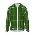 thumbnail image 1 of Fotbe American Football Field Chaqueta con Protección Solar UPF 50+ para Hombre y Mujer, Camisa con Capucha y Bolsillos-Large, 1 of 7