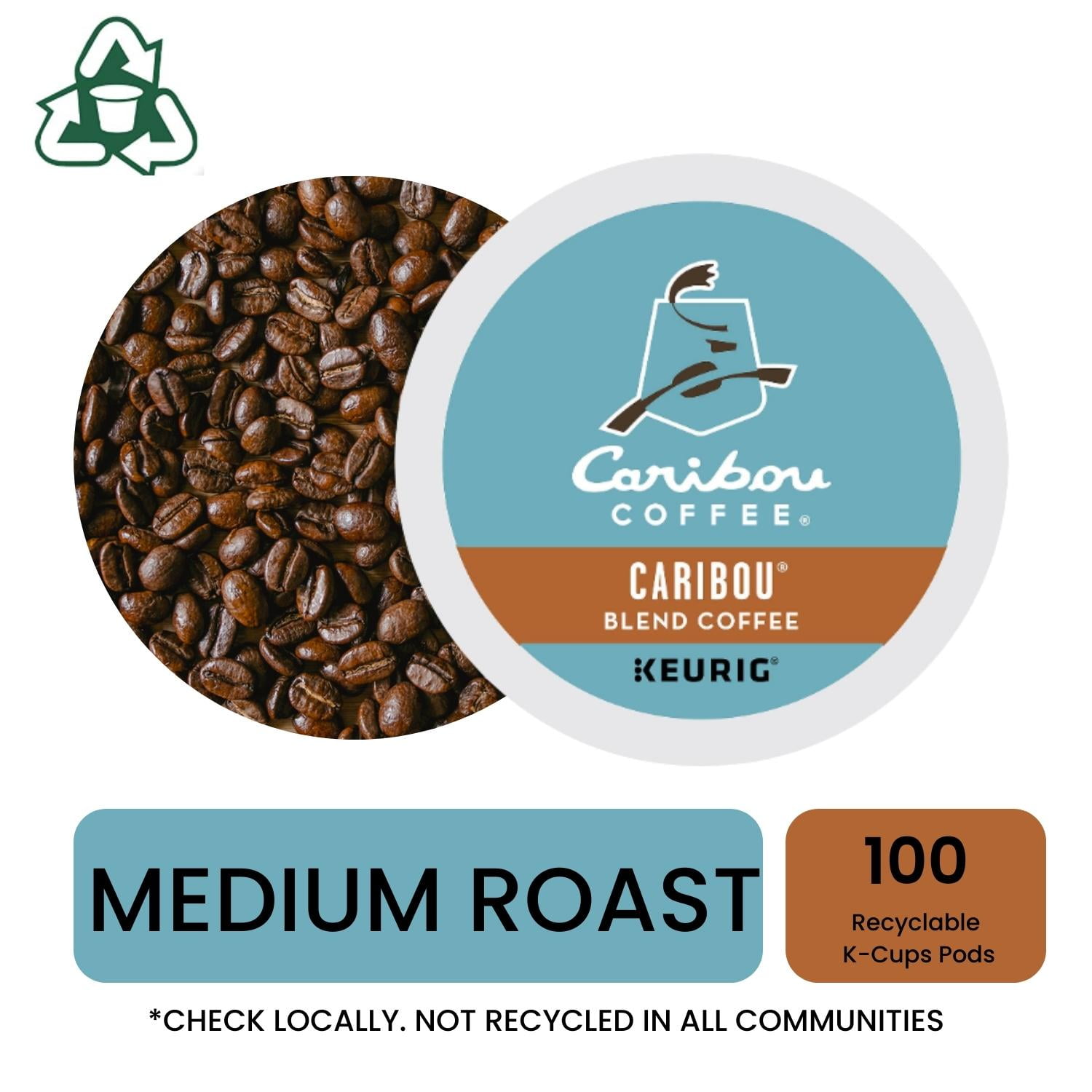 Caribou Coffee Caribou Blend K-Cup Pod, 100 Count - Walmart.com