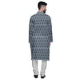 thumbnail image 3 of Atasi Printed Long Asymmetric Kurta Pajama Set For Men Party Wear Clothing, 3 of 4