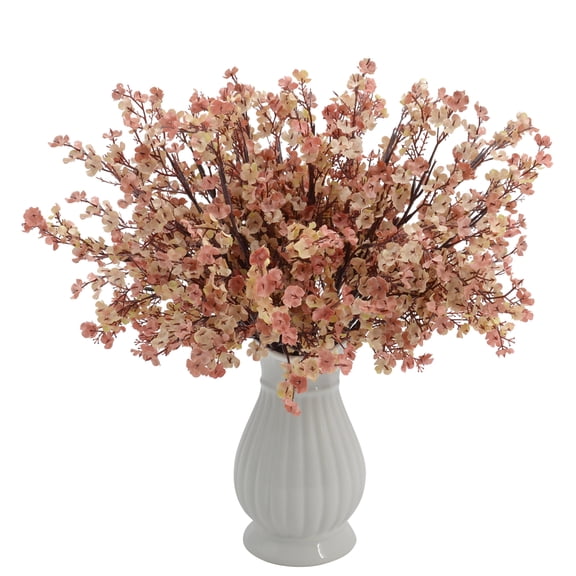 Babys Breath Artificial Flowers Gypsophila Bouquets Bulk Real Touch Fake Silk Flowers for Home Wedding DIY Floral Arrangement Kitchen Table Centerpiece Home Decor (Cappuccino, 12 Bundles)