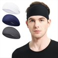 thumbnail image 2 of Diademas para Correr para Hombres, Diadema Elástica para Hombres para Fútbol, Baloncesto, Entrenamiento Físico Banda para el Sudor Unisex de Secado Rápido C, 2 of 6
