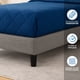 thumbnail image 2 of Base de cama individual estilo moderno Condesa con estructura de metal y madera tapizada en tela gris, 2 of 8