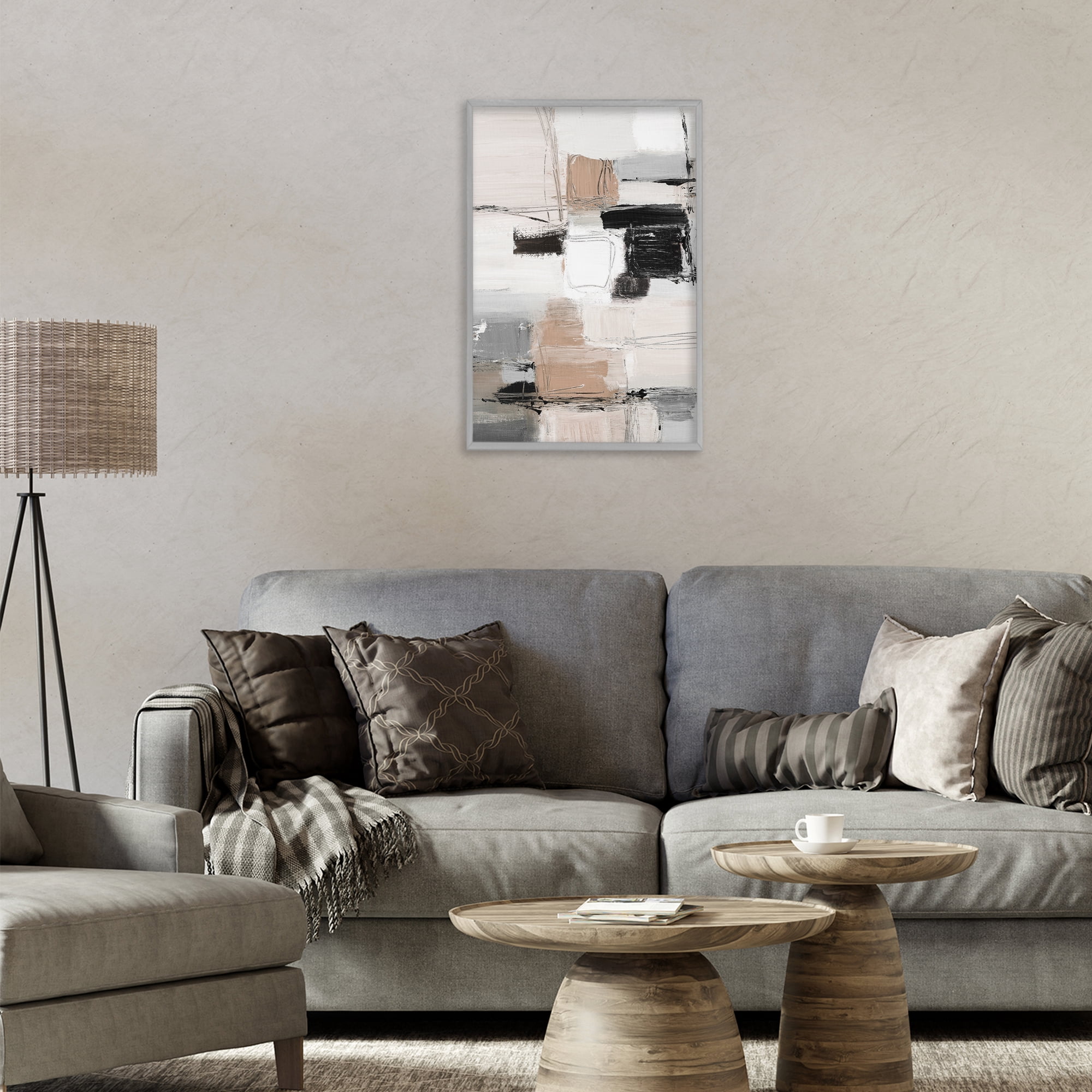 Stupell Industries Contemporary Neutral Variety Gray Framed Giclee Art, design by Lanie Loreth
