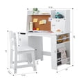 thumbnail image 3 of Yeshouse Escritorio y silla para niños, mesa de estudio de madera con estante de almacenamiento, tablde anuncios para niños de 3 a 8 años, 3 of 5