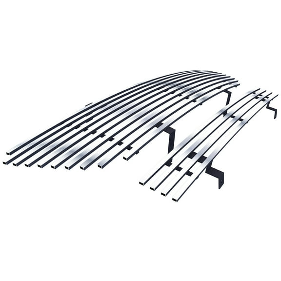 APS Compatible with Ford Explorer 1995-1998 Main Upper Lower Bumper Chrome Billet Front Grill Grille Insert Combo F87949A