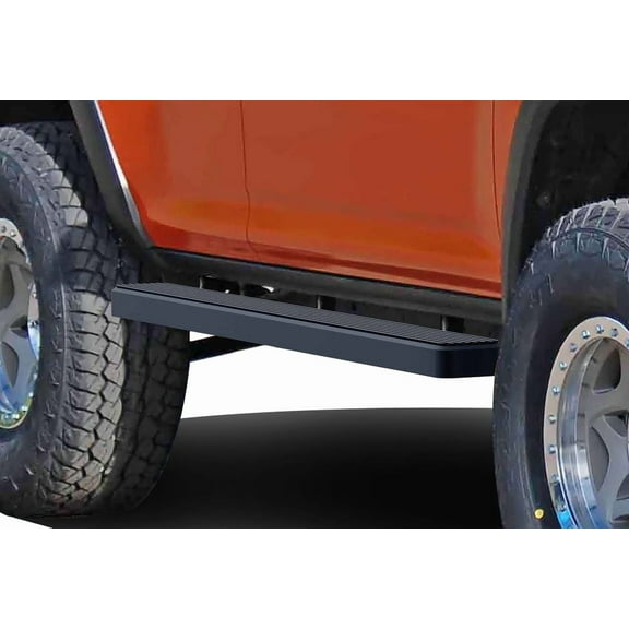 APS Running Boards 5 inches Matte Black Compatible with Toyota 4Runner 2010-2013 SR5 & 10-24 Limited & 19-24 Nightshade Edition Stainless Steel (Nerf Bars Side Steps Side Bars)