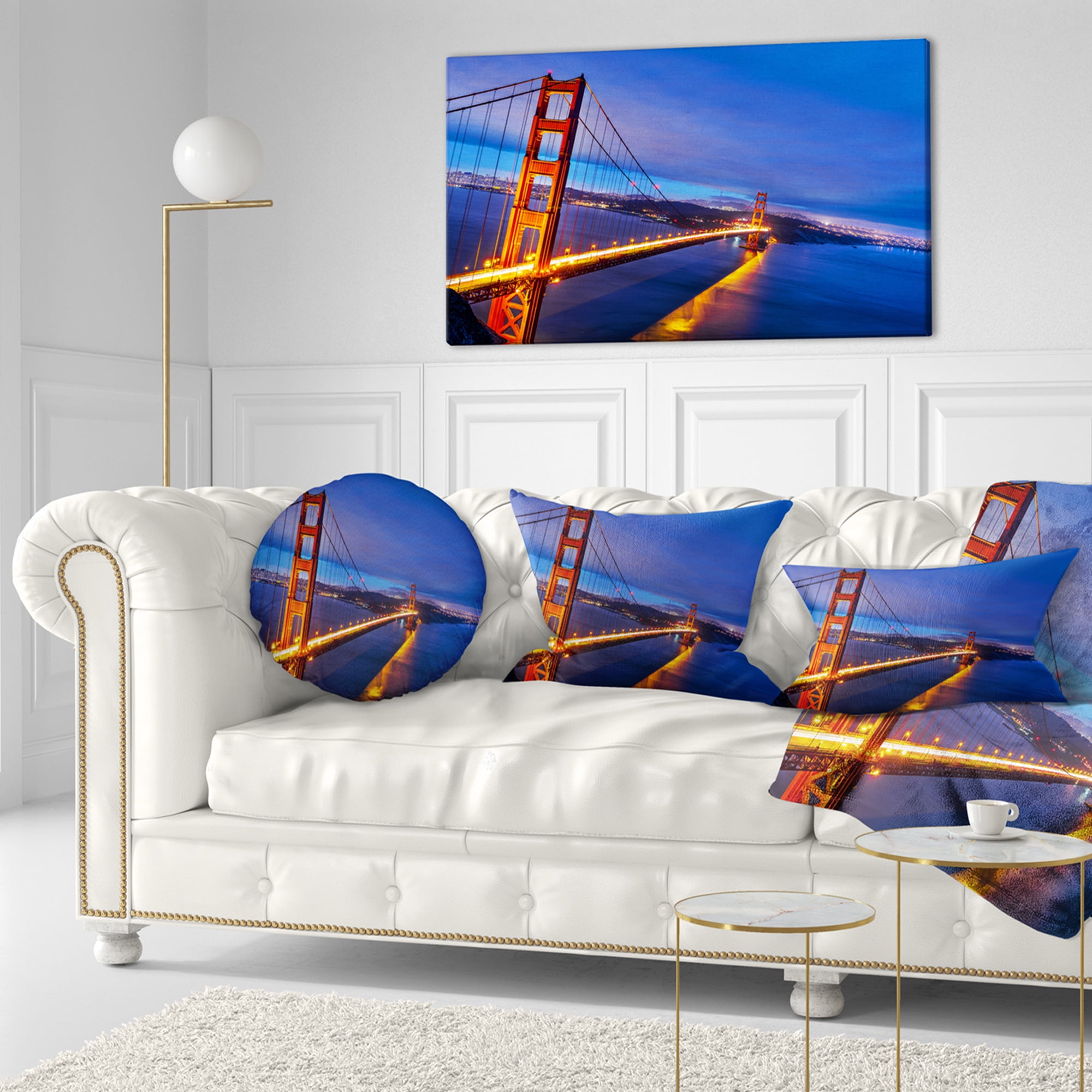 Designart 12" x 20" Red Polyester Throw Pillow