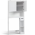 thumbnail image 4 of Ktaxon Large Fluted Over the Toilet Bathroom Storage Cabinet Space Saver, White, 4 of 22
