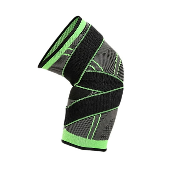serony Bandage de Soutien pour Genou pour Entraînement Physique, Course, Cyclisme, Compression Élastique - L - Vert