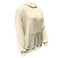thumbnail image 7 of Oplxuo Ribbed Hoodies for Women Pullover Loose Sweatshirt Basic Solid Color Casual Long Sleeve Fall Winter Hooded Tops, 7 of 7