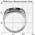 thumbnail image 2 of Luxe Jewelry Designs Men's Stainless Steel Masonic Ring with CZ Stones - Size 8 (Pack of 2), 2 of 4