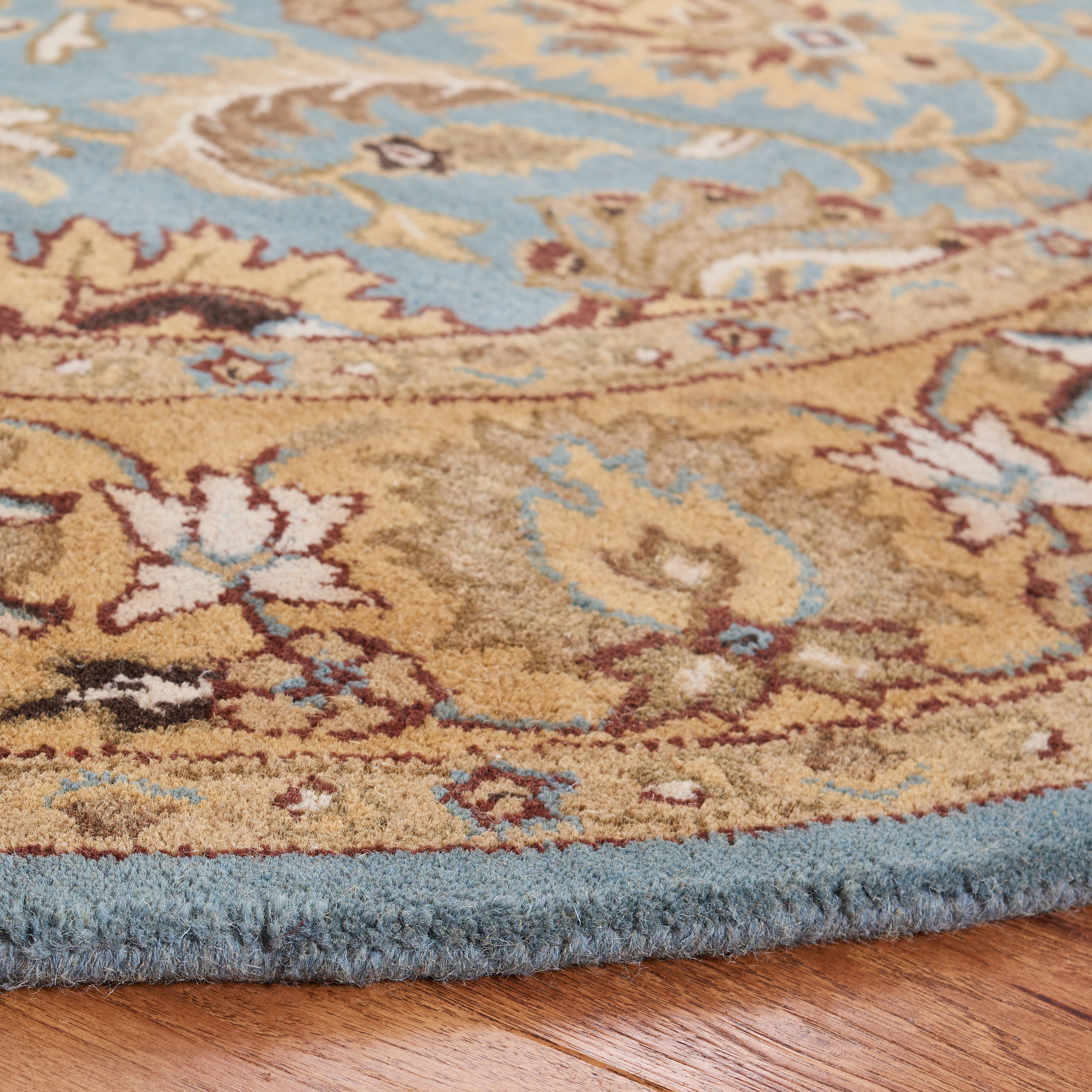 Safavieh Heritage Dexter Oriental Wool Area Rug, Blue/Gold, 10' x 10' Round