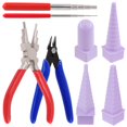 thumbnail image 1 of Juego de herramientas para hacer bucles de alambre Pliers Sweet, 8 piezas, para joyería, 1 of 7