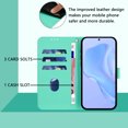 thumbnail image 6 of Designed for Motorola Moto G 5G 2025 Case Wallet, Women Men Flip Folio Cover with PU Leather Stand Credit Card Holders Slots Wrist Strap Magnetic Closure Phone Case - Mint, 6 of 13