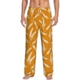 thumbnail image 2 of Lsque Autumn Orange Wheat Print Men's Pajama Pants, Lounge Pant - Comfortable Home Wear,Elastic Waistband, Stylish Design-XX-Large, 2 of 9