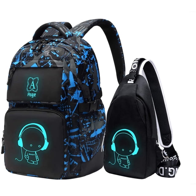 Mochilas Asge para niños, bolsas escolares y conjunto de bolso bandolera