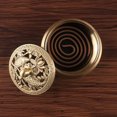 thumbnail image 4 of Engraving Incense Burner with Lid Electroplating Decorative Double Fish Carve Censer Holder Home Decor, 4 of 8