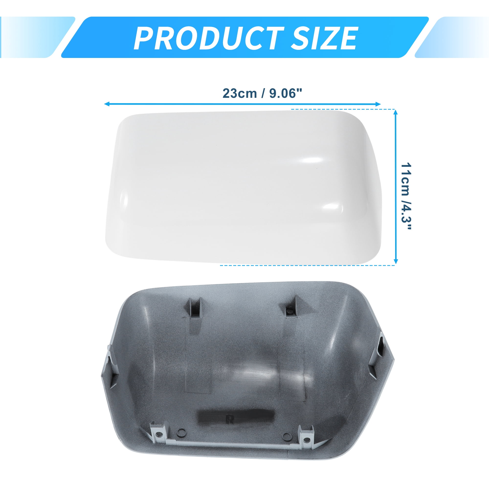 Unique Bargains White Upper Mirror Cover Cap for Ford F250 F350 F450 F550 Super Duty