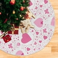 thumbnail image 5 of Coolnut Love Heart Christmas Tree Skirt 48", Valentine's Day Tree Skirt Double Layers Polyester Easter Tree Skirt for Valentine's Day Holiday Party Decoration, 5 of 6