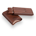 thumbnail image 3 of Visol Legend Brown Genuine Leather CIGAR Case - Holds 3 Cigars, 3 of 4