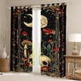 thumbnail image 2 of Homewish Country Botanical Fungus Black Out Curtains,Spooky Gothic Skull Curtains Pack of 2 (42x63 Each),Rustic Mushroom Floral Bedroom Curtains For Girls,Ultra Soft Home Decor, 2 of 6