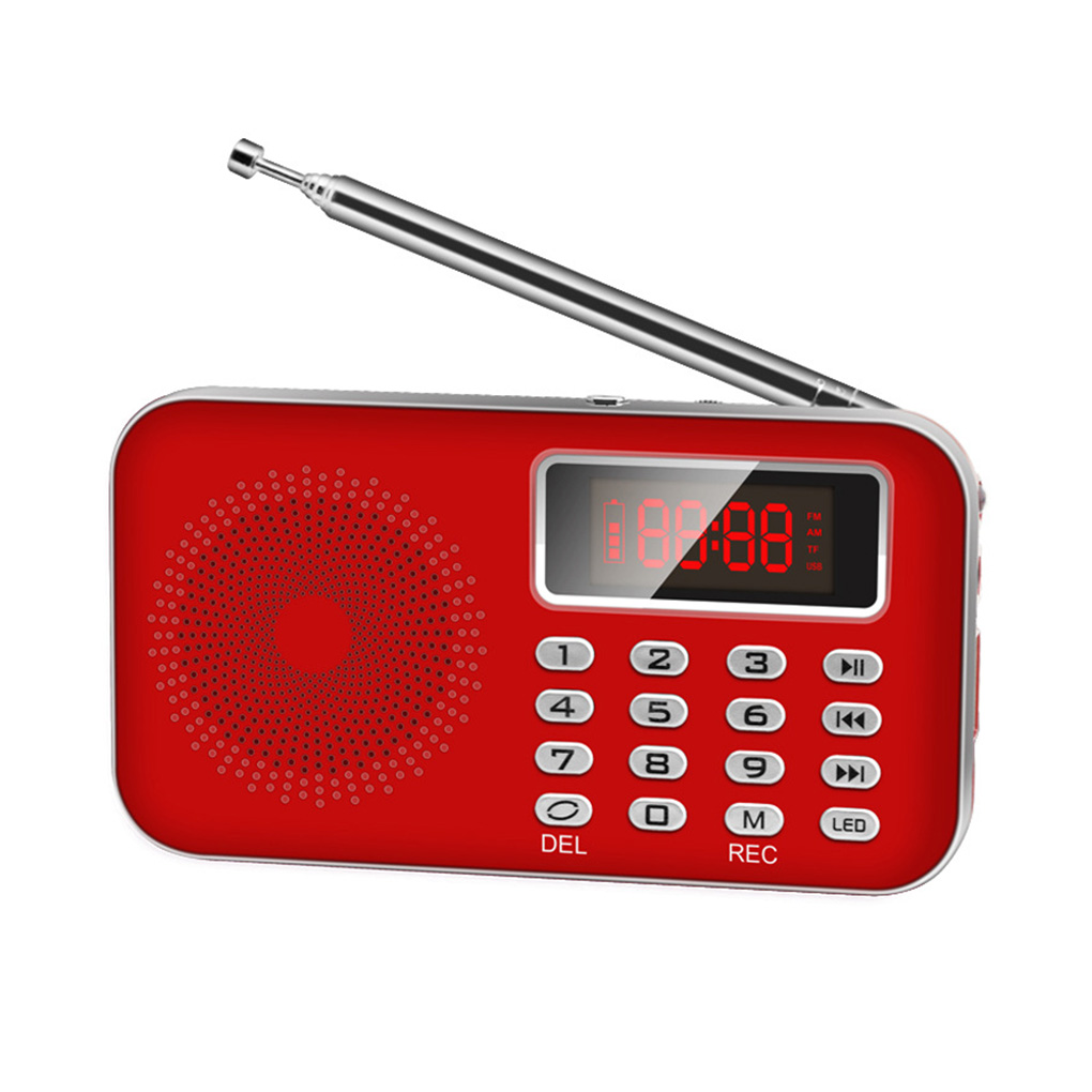 Ustyle Portable Radio Battery Operated Radio Digital Display Radio
