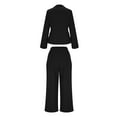 thumbnail image 5 of Purcolt Womens Suits 2 Piece Sets Business Casual Slim Fit Stand Neck Single Button Blazer and Straight Pants Wrinkle Free Office Work Outfits, 5 of 9