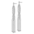 thumbnail image 2 of 14k White Gold Bead Chain Earrings Drop Dangle, 2 of 7