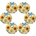 thumbnail image 3 of Coolnut 4PC Place Mats Sunflowers Butterfly Round Placemat Heat-Resistant Placemats Dining Table Mat Circle Shape 15.4" for Kitchen/Dinner/Party/Restaurant Home Decor Gifts, 3 of 7