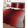thumbnail image 2 of Quilts Queen Size, Red Black Grey Ombre Soft Comforter Bedding Set for Bed, Modern Abstract Art Gradient Lightweight Quilted Bedspread with Pillow Cover(2 Pieces) for All Season, 90x96 Inch, 2 of 6