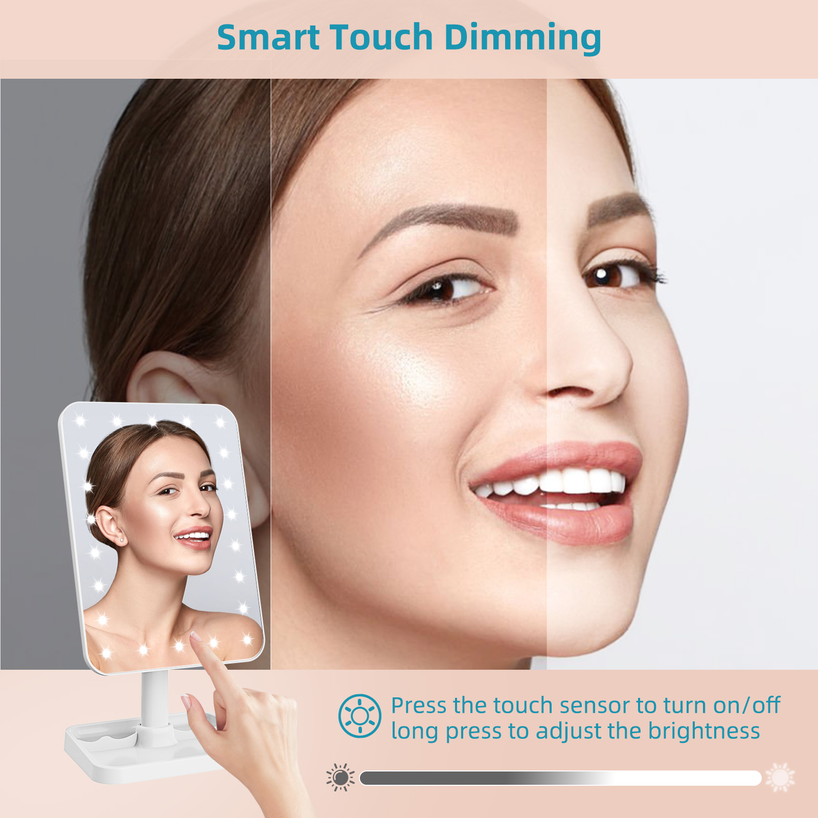 Funtouch Makeup Vanity Mirror with Lights, 8.9 Inch photo 2