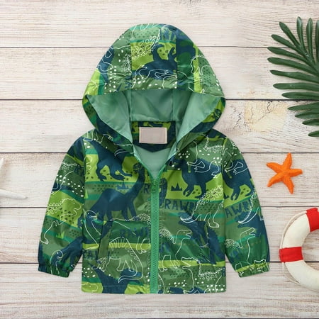 

SUWHWEA Toddler Kids Baby Boys Girls Fashion Cute Cartoon Dinosaur Rabbit Pattern Windproof Jacket Hooded Coat in season Fall savings on Clearance