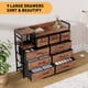 thumbnail image 5 of Rustic brown mesa de TV con estación de carga: de anchura stand con abiertos estante y 9 grande almacenamiento cajones, also serves as a dormitorio cómoda para sala de estar, 5 of 8