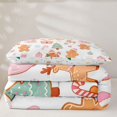 thumbnail image 5 of Erosebridal Cartoon Gingerbread Twin Comforter Sets, Candy House Bedding Set, Pink White, Christmas Reversible, 2pcs, 1 Comforter and 1 Pillowcase, 5 of 7