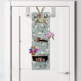 thumbnail image 2 of Sheep Hanging Pocket Organizer, Herd of Farm Animals Illustration Repetitive Simplistic Pattern, Printed Polyester Storage Bag with Pockets, 9" x 27", Pale Seafoam Eggshell, 2 of 2