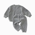 thumbnail image 4 of TOWED22 Toddler Baby Girl Boy Clothes Fall Winter Outfits Long Sleeve Sweatshirt and Pants Set Zip Shirt Pants Sets 2pcs Casual Clothing(Light Gray,3-4 Y), 4 of 4