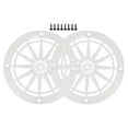 thumbnail image 1 of Unique Bargains 2 Pcs 3' Car Speaker Grills Cover Round 3 Inch Audio Subwoofer Protector with Mounting Screws ABS White, 1 of 8