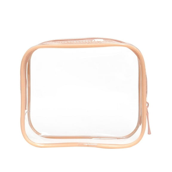 THLKIF Clear Toiletry Bag, Quart Size Travel Makeup Cosmetic Bag with Zipper, Airline Compliant Carry-On Bag for Airport Security, for Women and Men